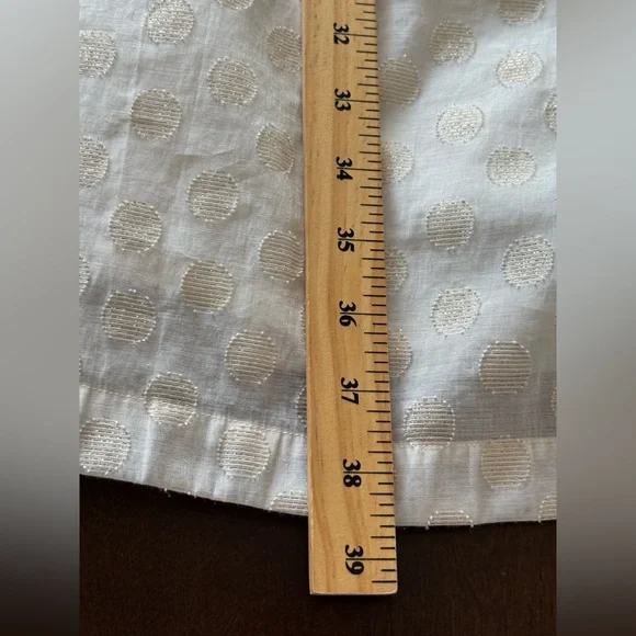 Maeve Anthropologie Size 6 Cream Gold Polka Dot Dress Pockets Sleeveless Vintage - Picture 14 of 15